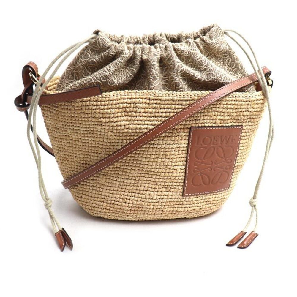 LOEWE Anagram Pochette Basket Shoulder Bag, Natural Tan, A689C70X08, Women's